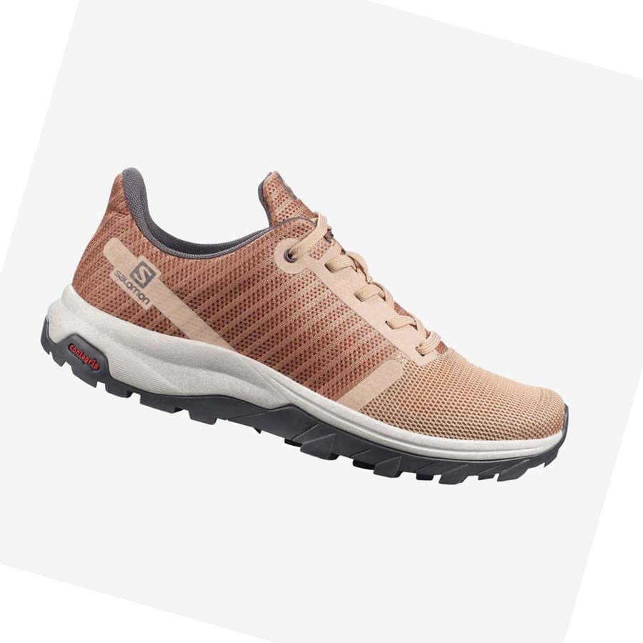 Tenis Senderismo Salomon WoOUTBOUND PRISM Mujer Beige | MX 2813RVD